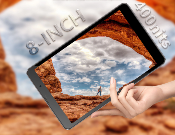 <h3><strong>M&agrave;n h&igrave;nh 8 inch HD+</strong></h3> 