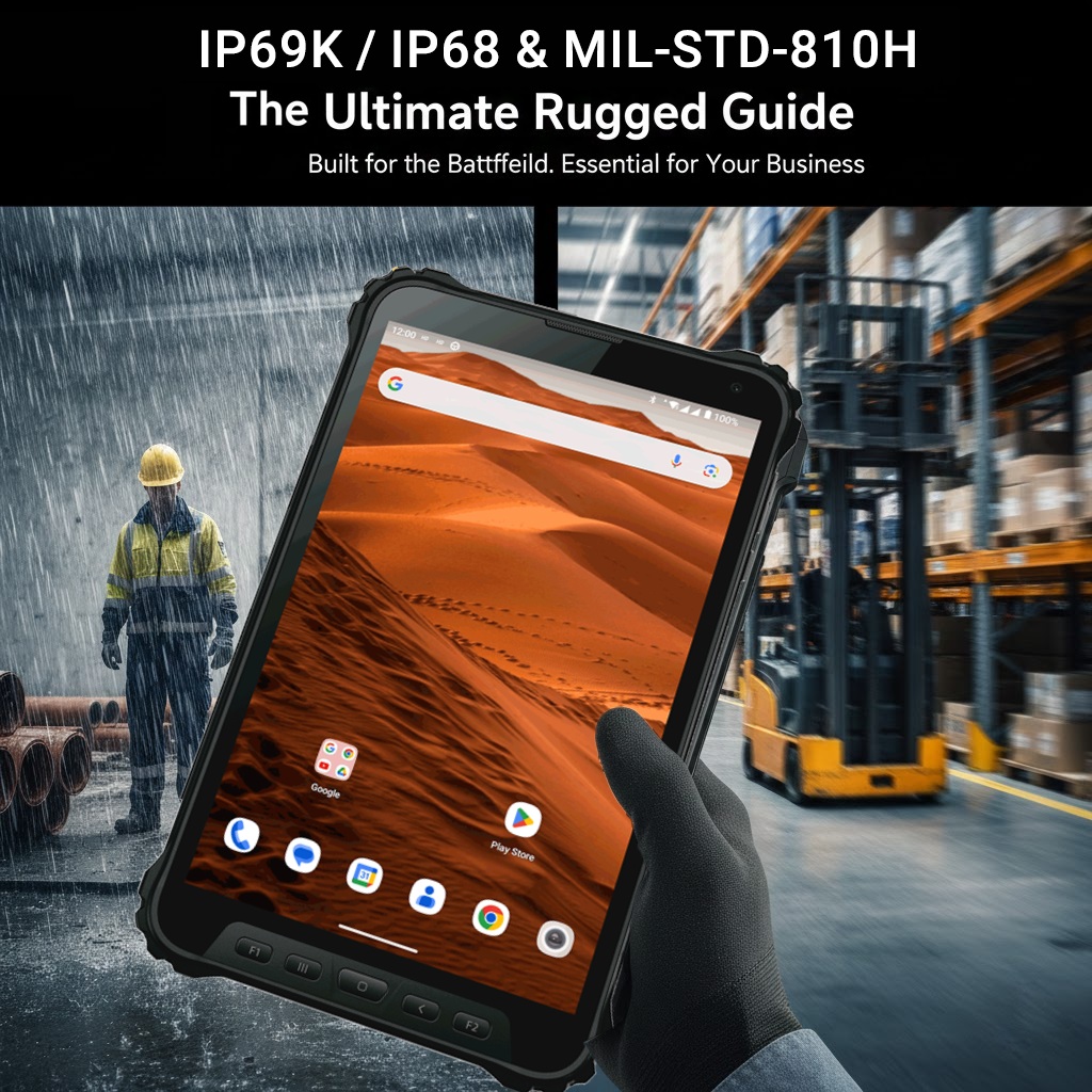 IP68 vs. IP69K Rugged Tablets: Vollst&auml;ndiger Leitfaden zum wasserdichten Schutz