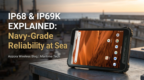 Przemysłowy, wytrzymały tablet zamontowany na pokładzie statku Marynarki Wojennej.jpg