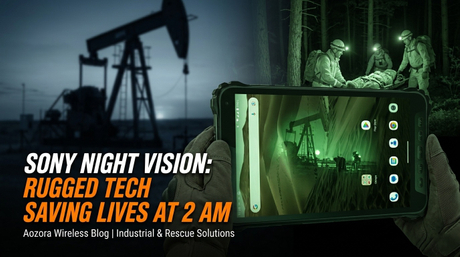 Đội t&igrave;m kiếm v&agrave; cứu hộ với chiếc m&aacute;y t&iacute;nh bảng chắc chắn của Verizon trong rừng.jpg