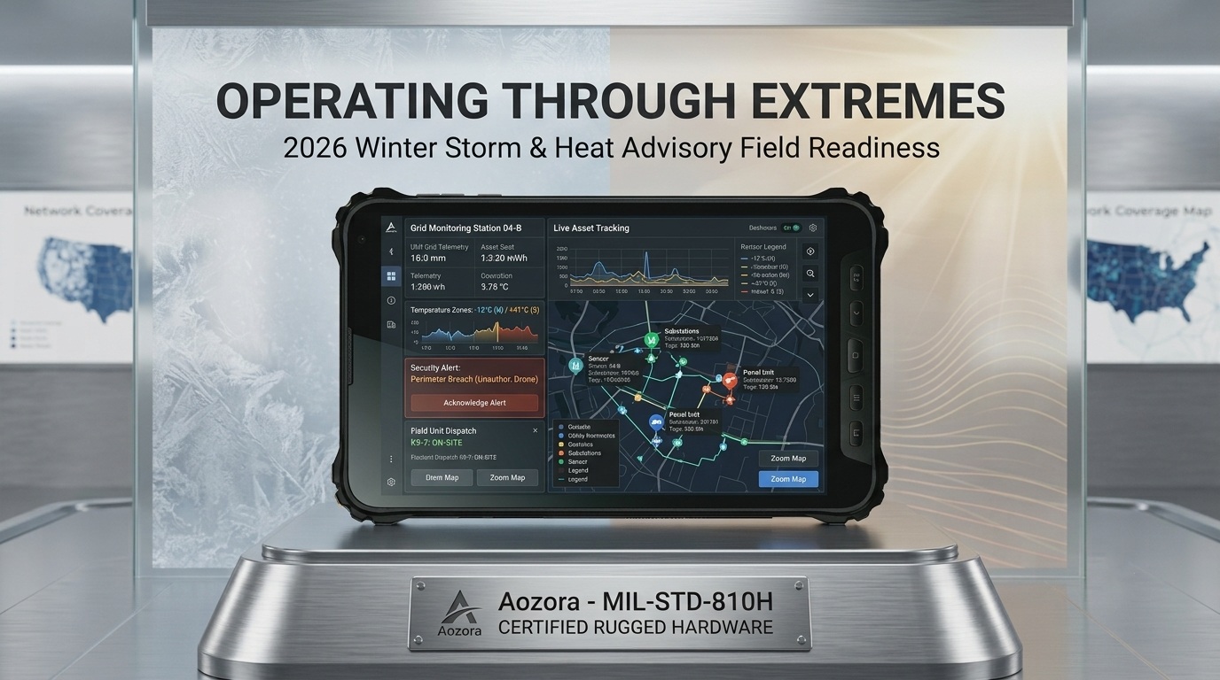Operare in condizioni estreme: affrontare l'avviso di calore e gli avvisi di tempesta invernale del 2026 con i dispositivi IP69K / MIL-STD-810H