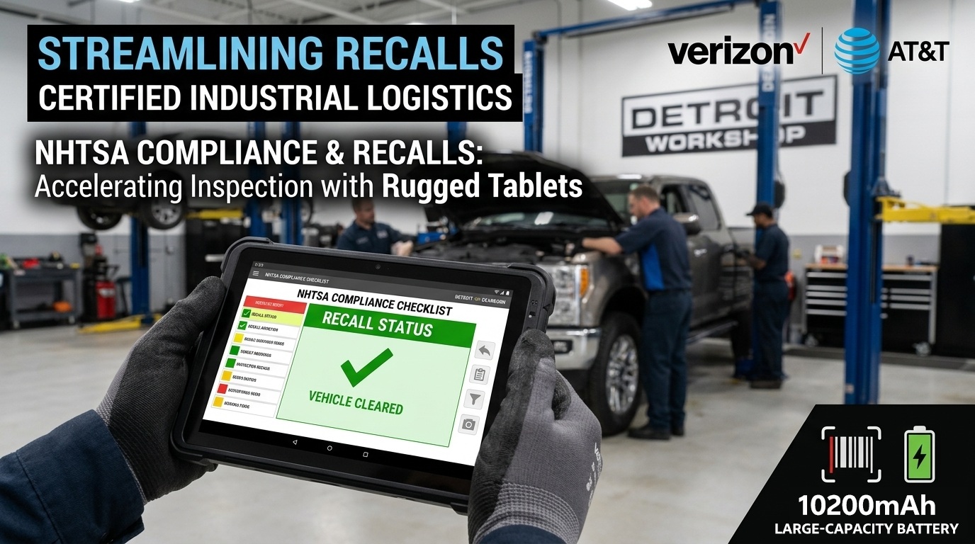 NHTSA-R&uuml;ckrufe: Optimierung der automatischen Inspektion &uuml;ber robuste Tablets