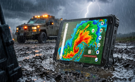 IP68 IP69K Industrie-Tablet im Einsatz bei sintflutartigem Regen.jpg